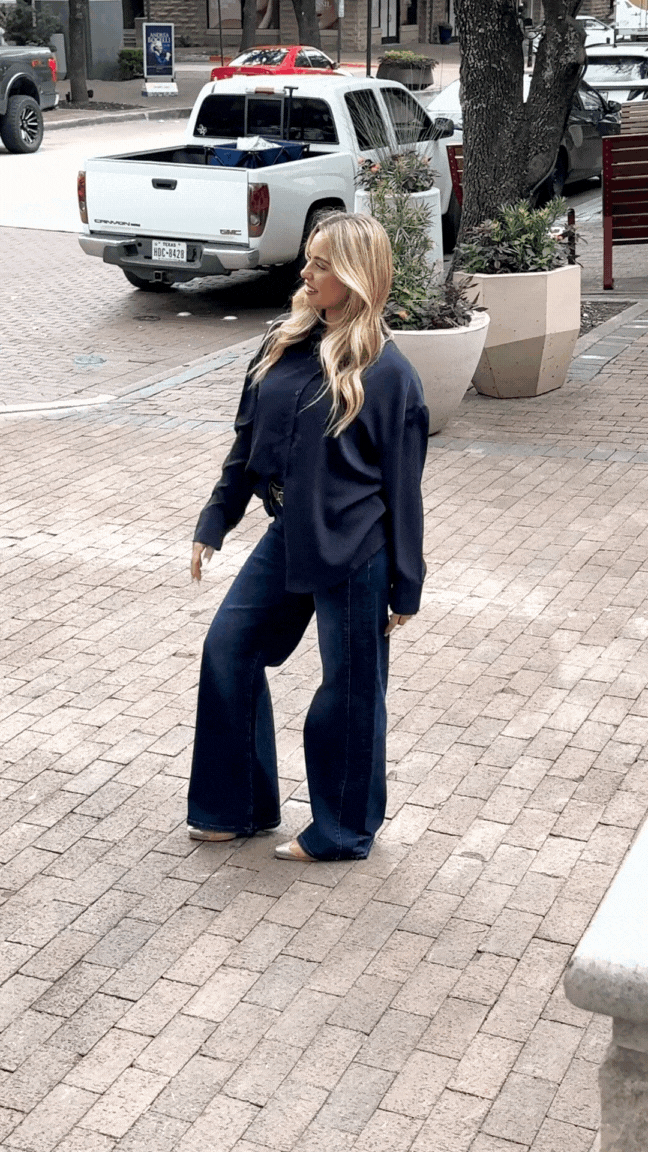 The Kathryn Button-Up, Navy