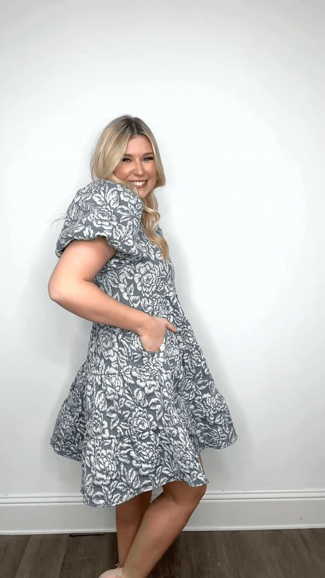 Dolly Doll Jacquard Dress, Blue