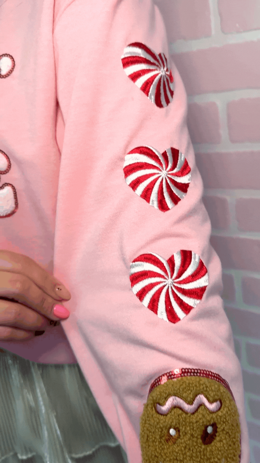 Feelin' Festive Pink Sweatshirt