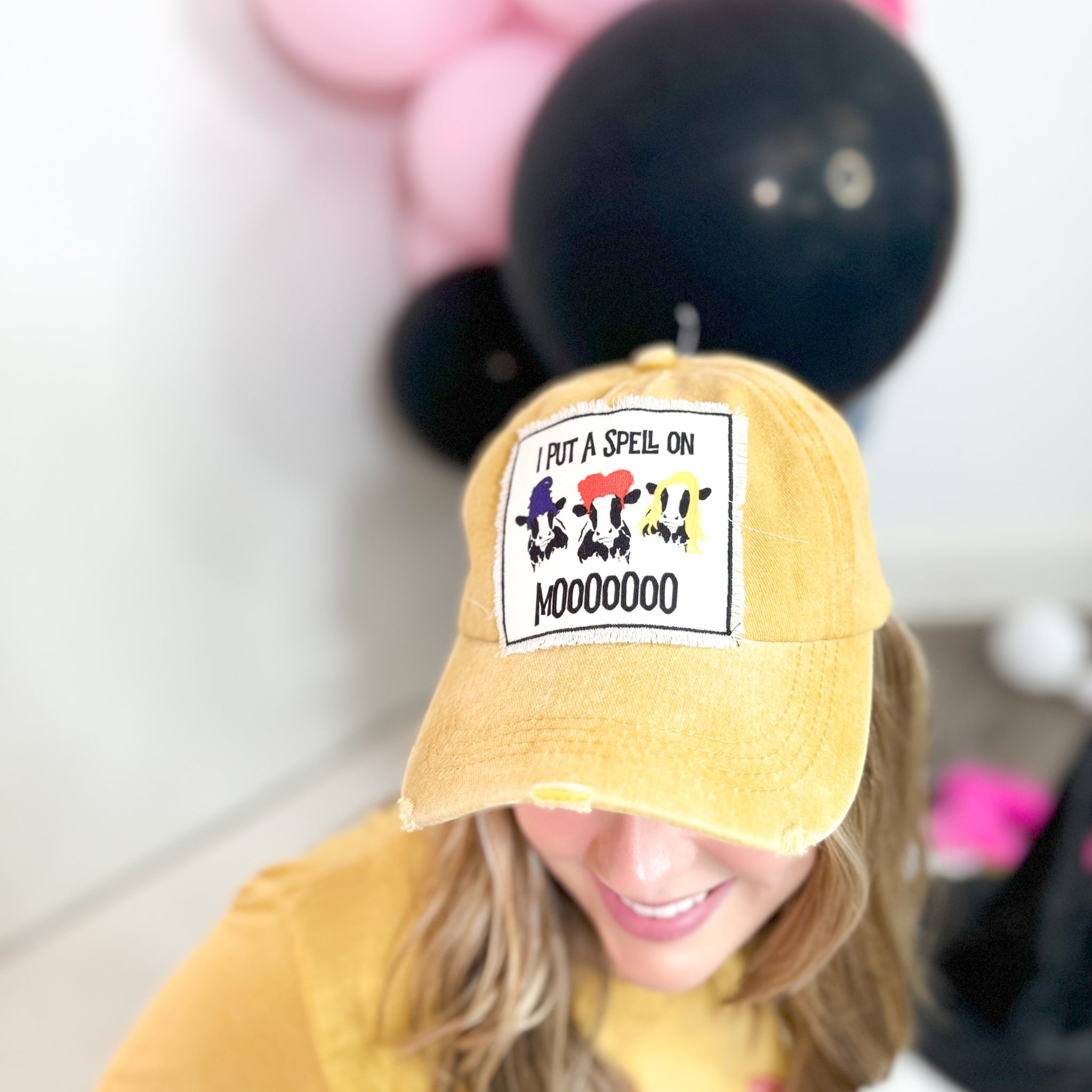 I Put a Spell on Moooo Mustard Hat