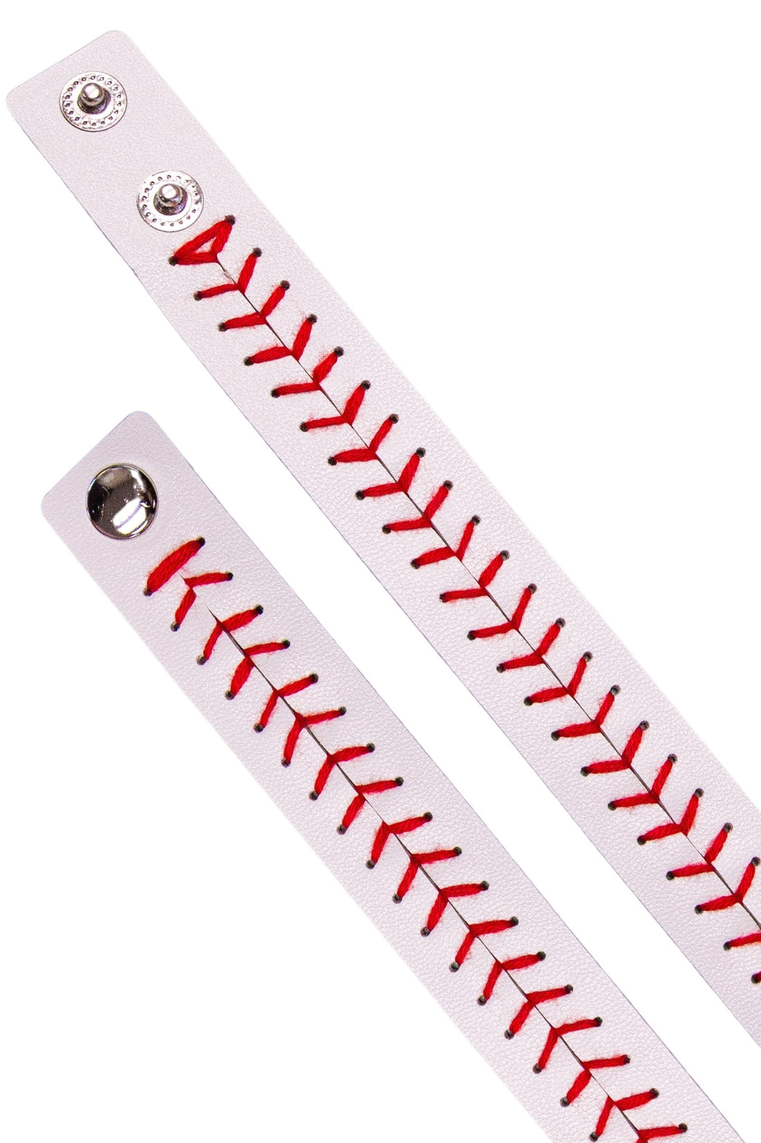 Baseball Stitching Bracelet, White