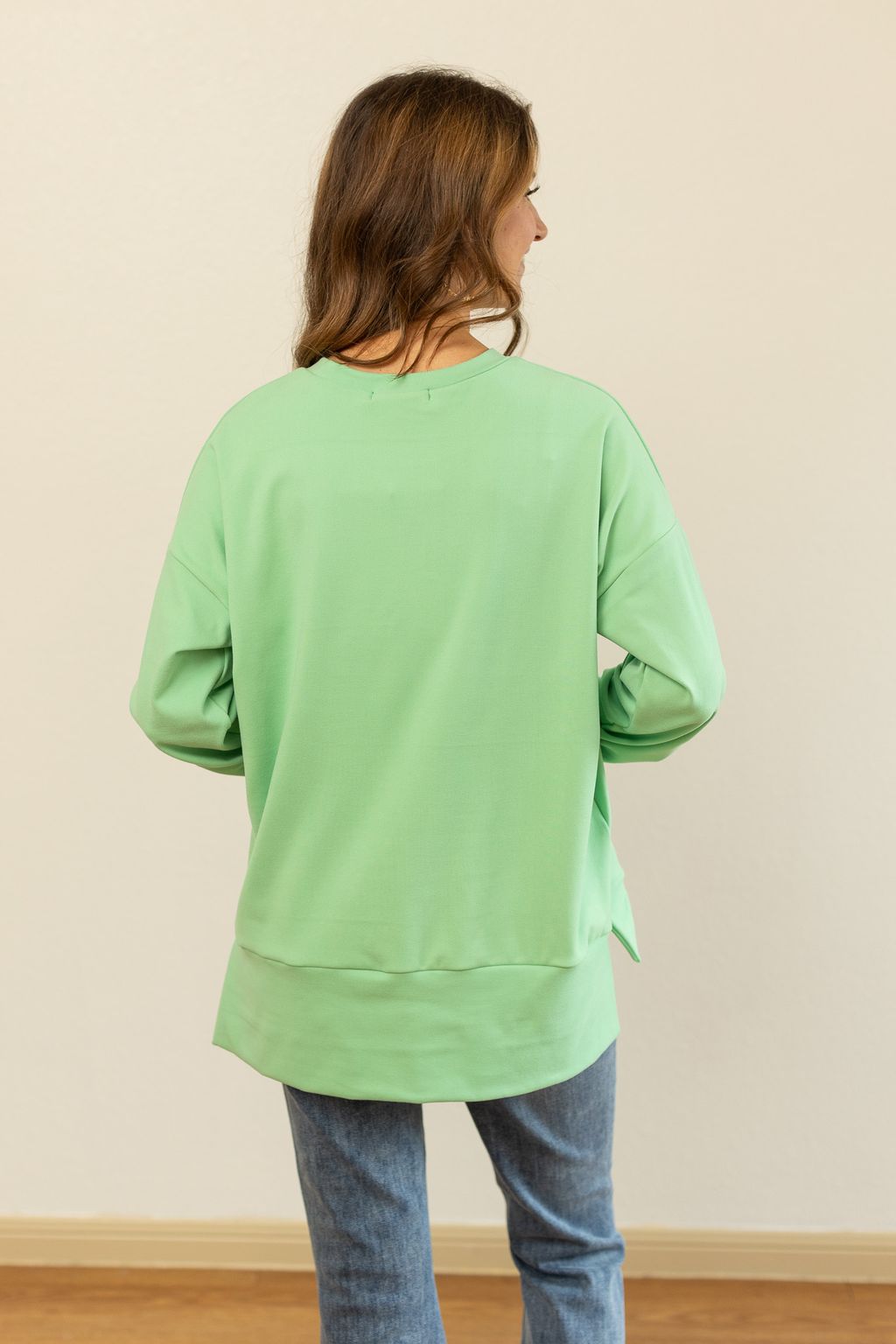 Micro fleece Crewneck, Sea Foam Green