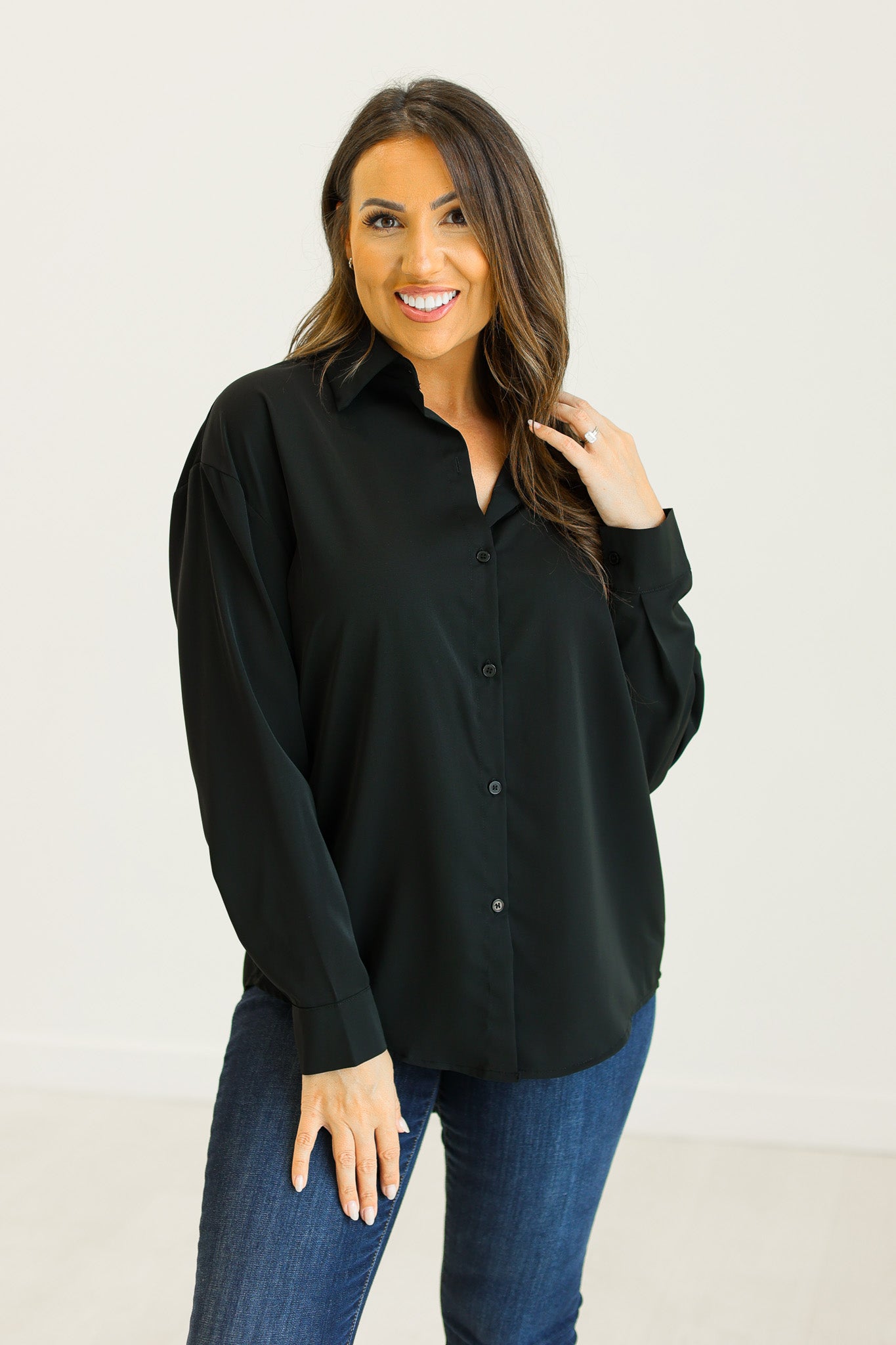 Kathryn Button-Up, Black