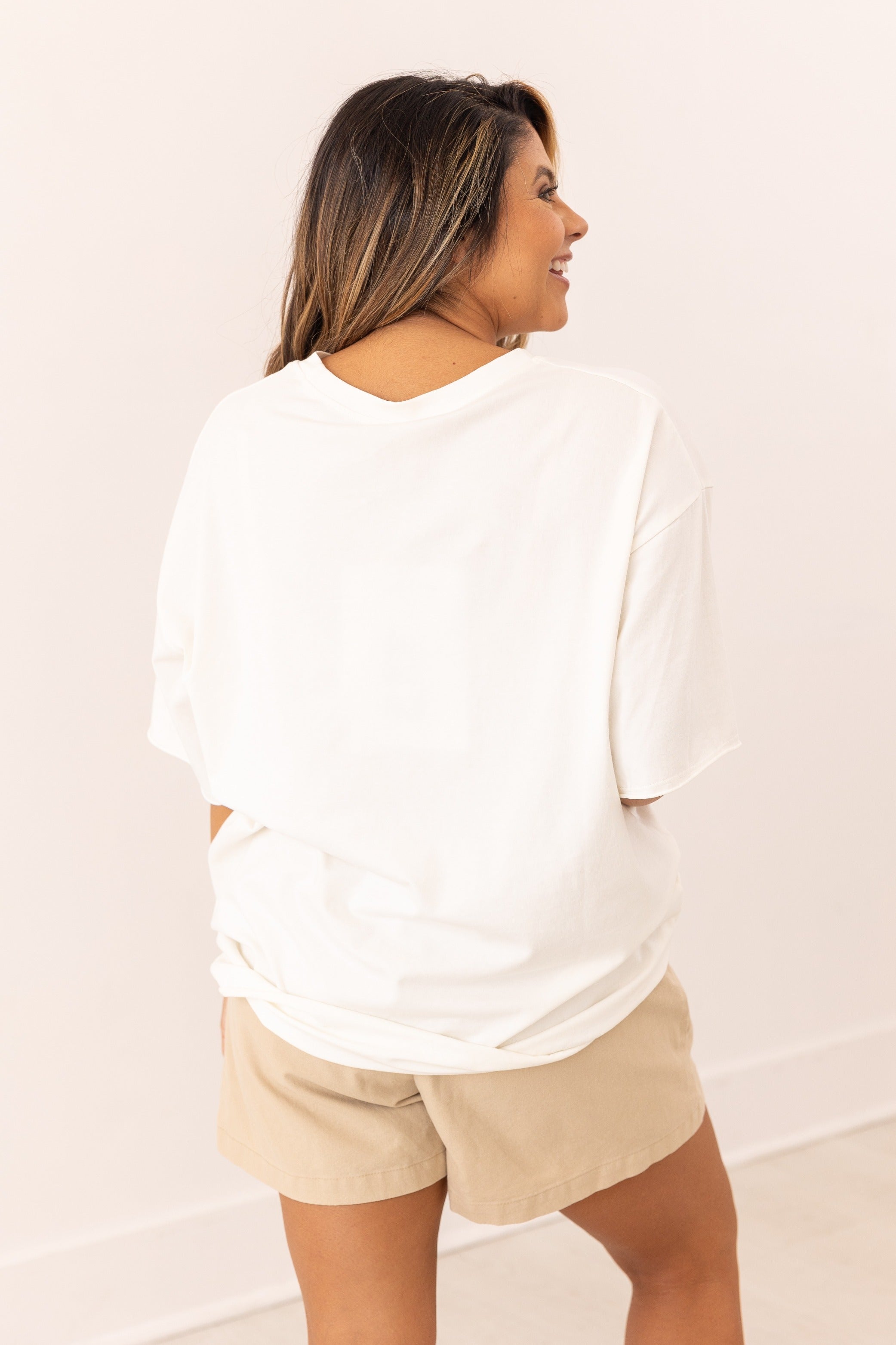 Summer Spritz On White Relaxed Fit Tee