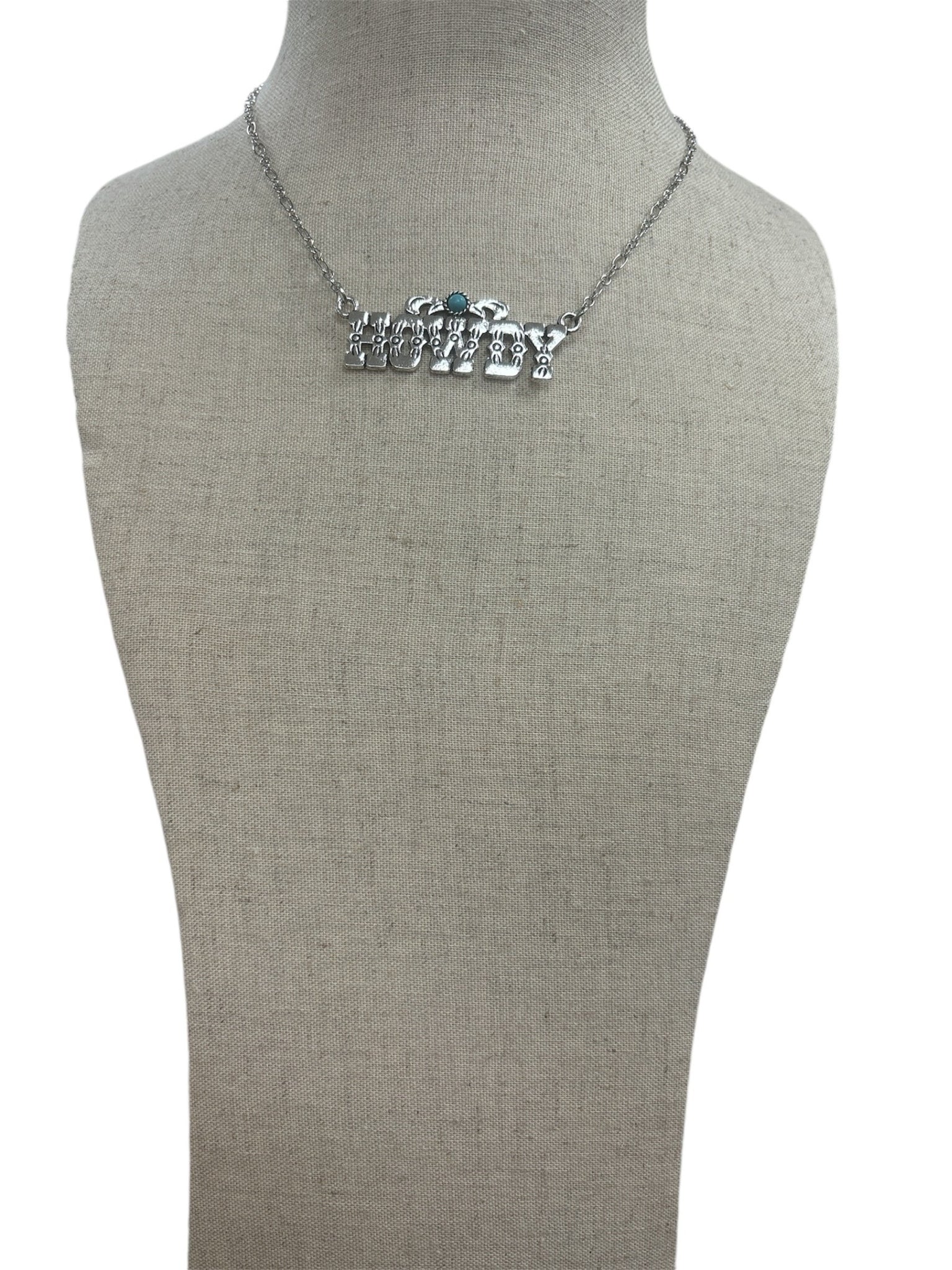 Silver Howdy Dainty necklace