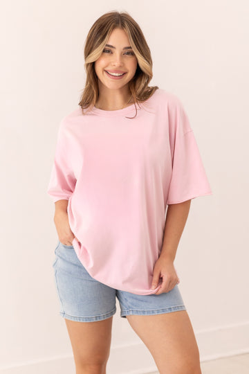 Pink Boxy Tee Blank