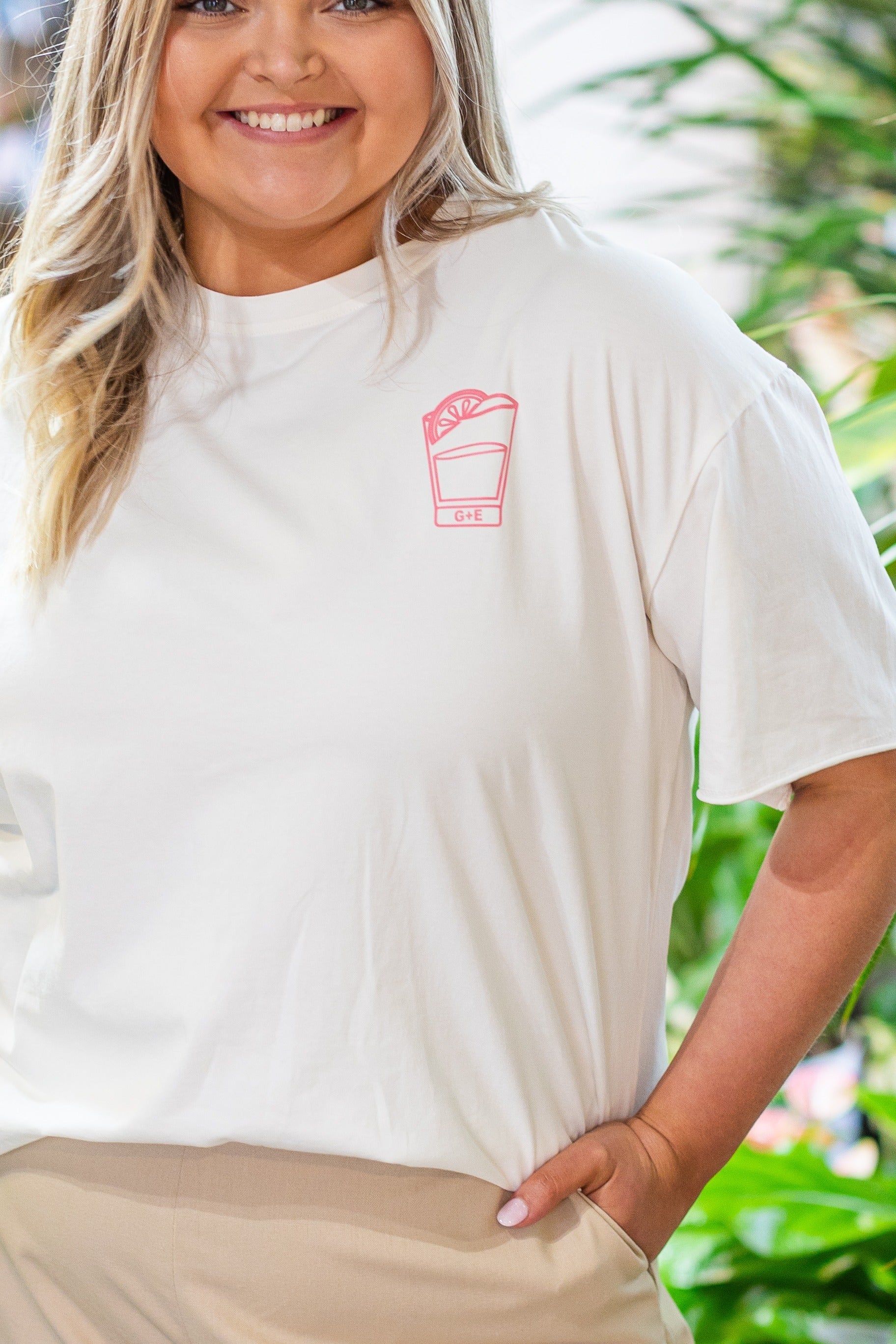 Good Vibes On White Relaxed Fit Tee