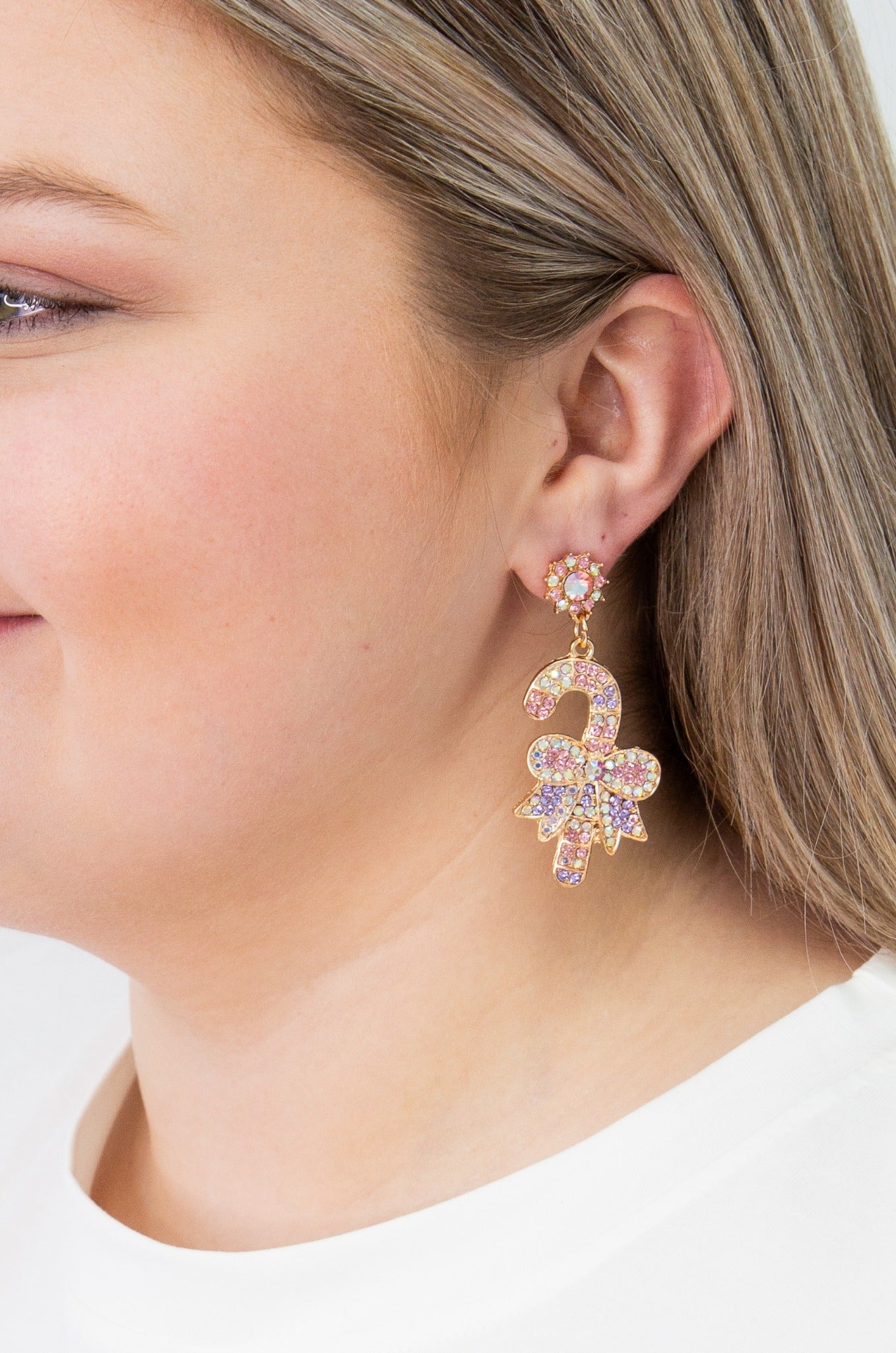 Pastel Candy Cane Earrings