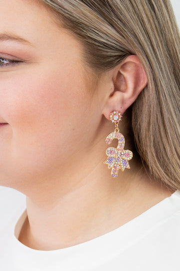 Pastel Candy Cane Earrings