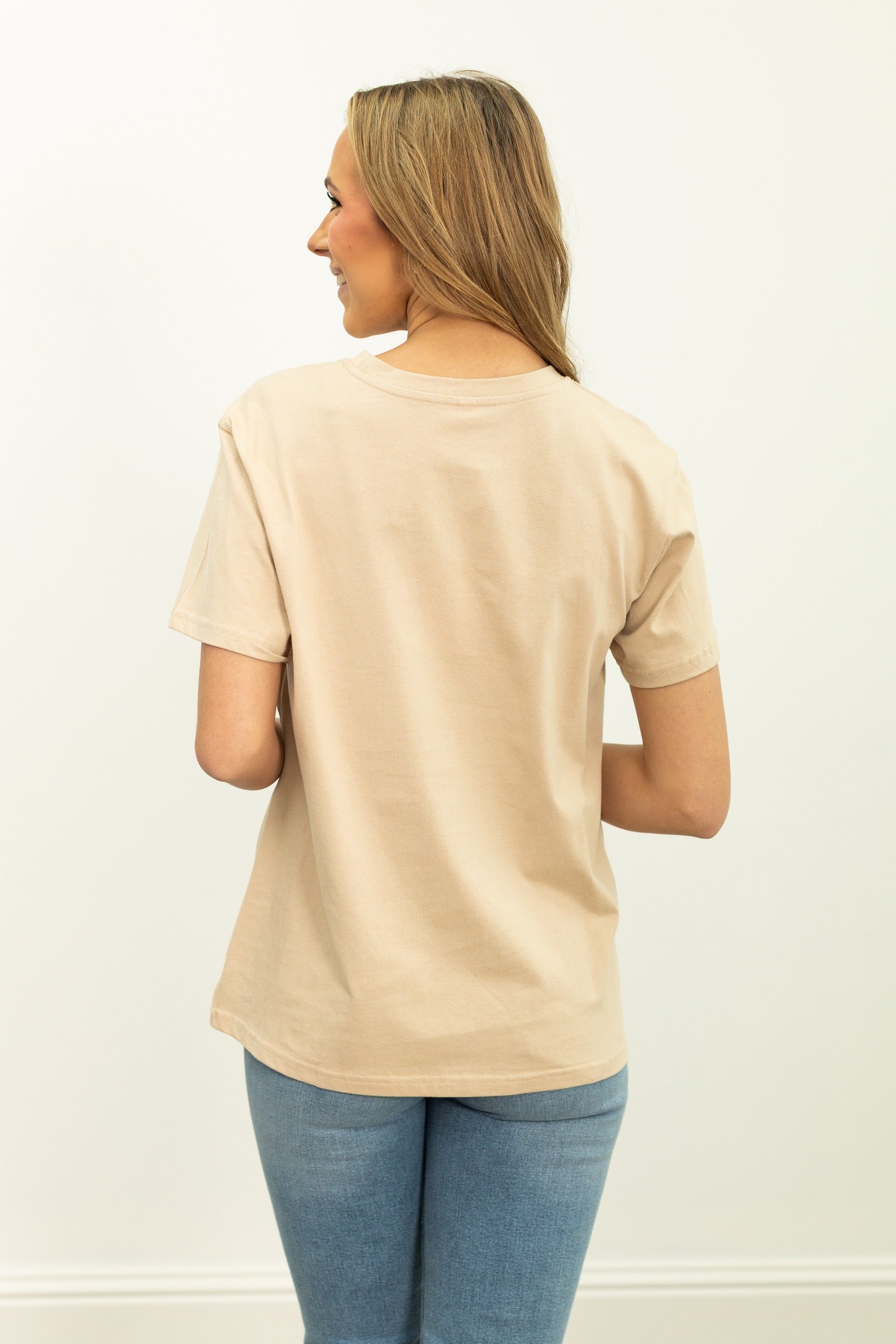 Pass Me the Vino on Beige Tee Shirt