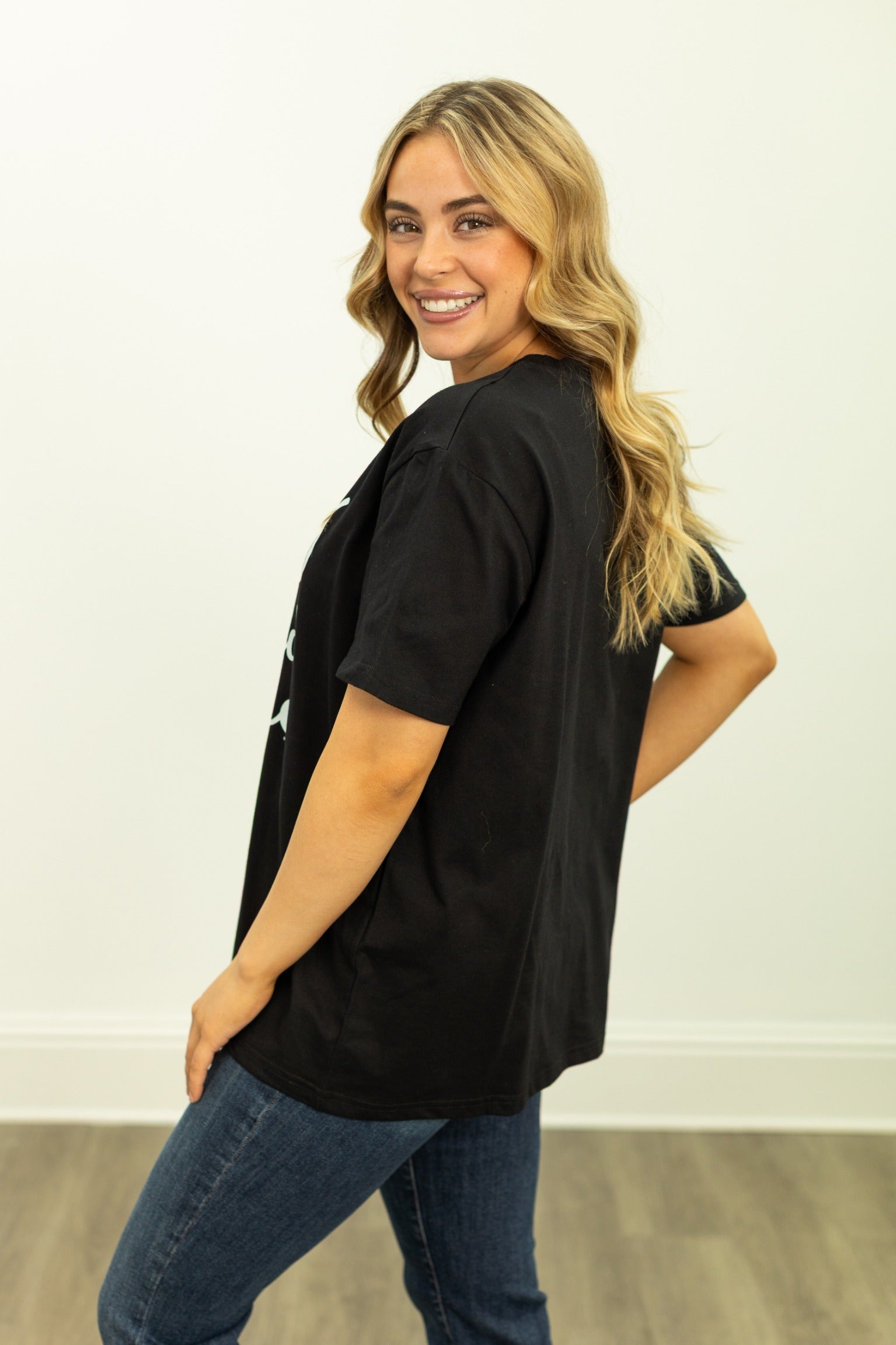 Bring Me an Iced Coffee on Black Tee Shirt Blank