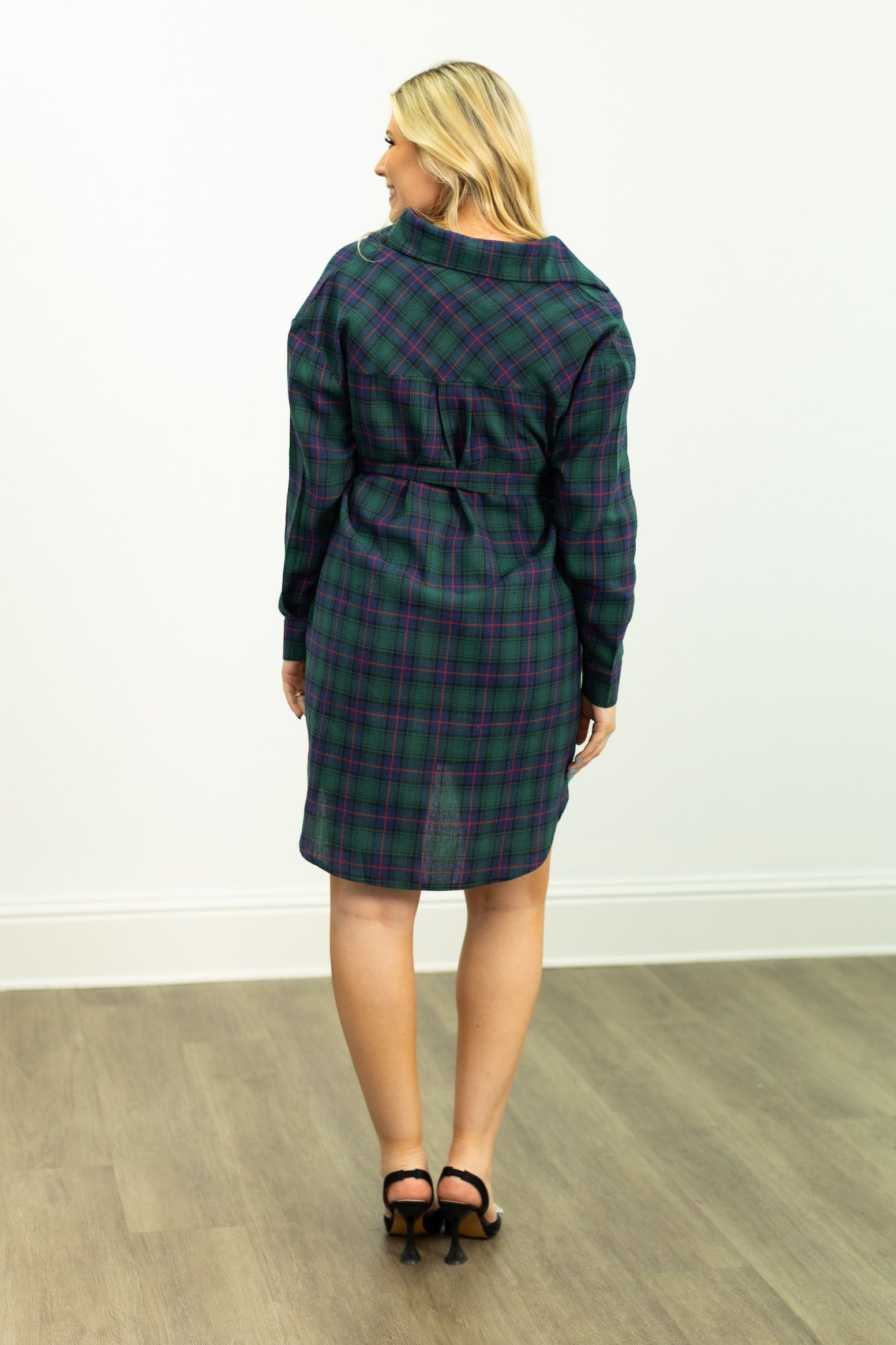 Flannel Dress, Green