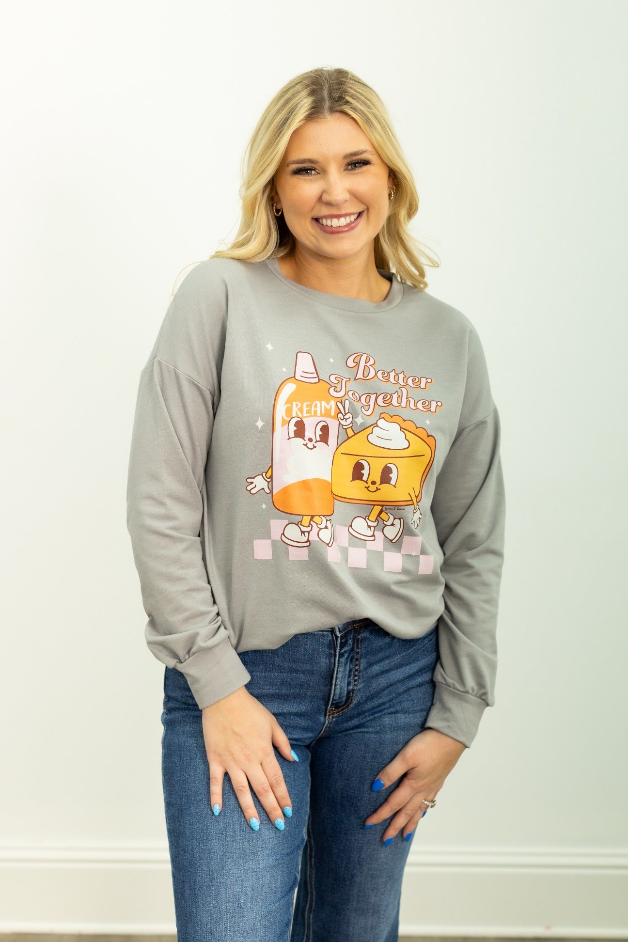 Better Together Light Weight Sweatshirt, Grey