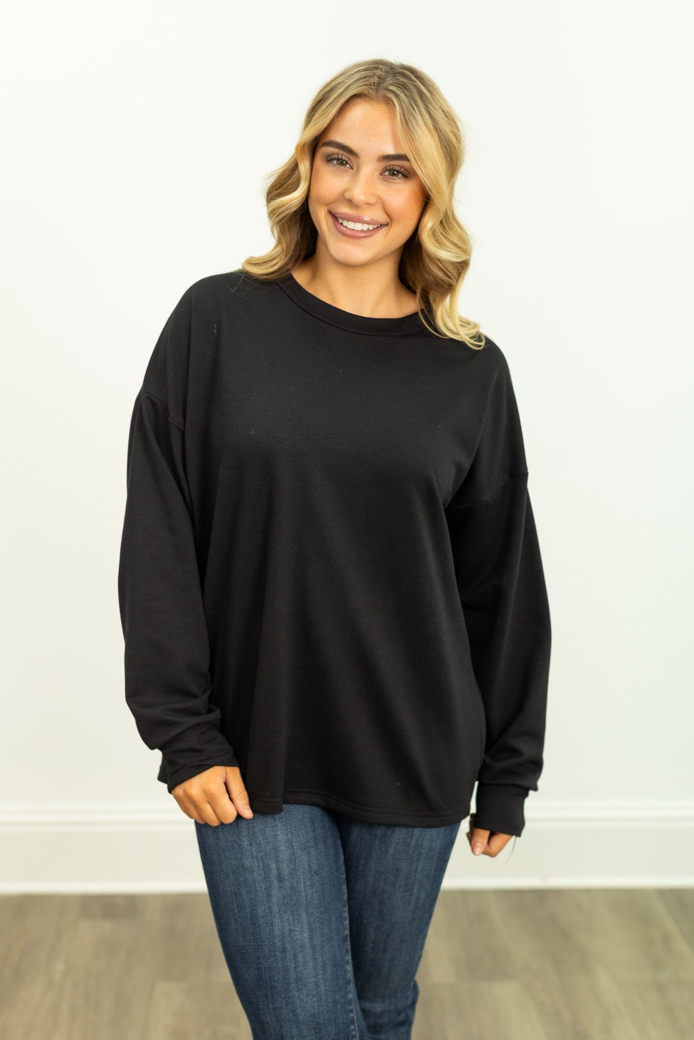 Light Weight Sweatshirt , Black
