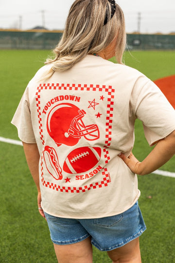 Touchdown Season Beige Tee Shirt