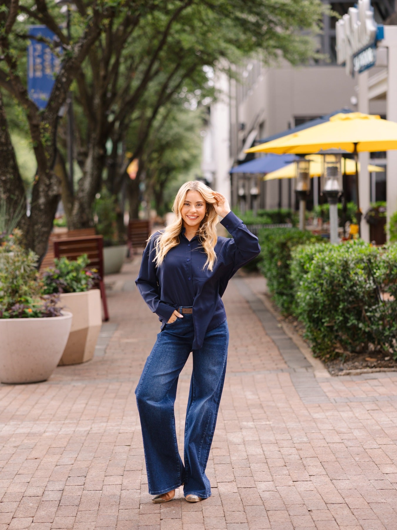 The Kathryn Button-Up, Navy