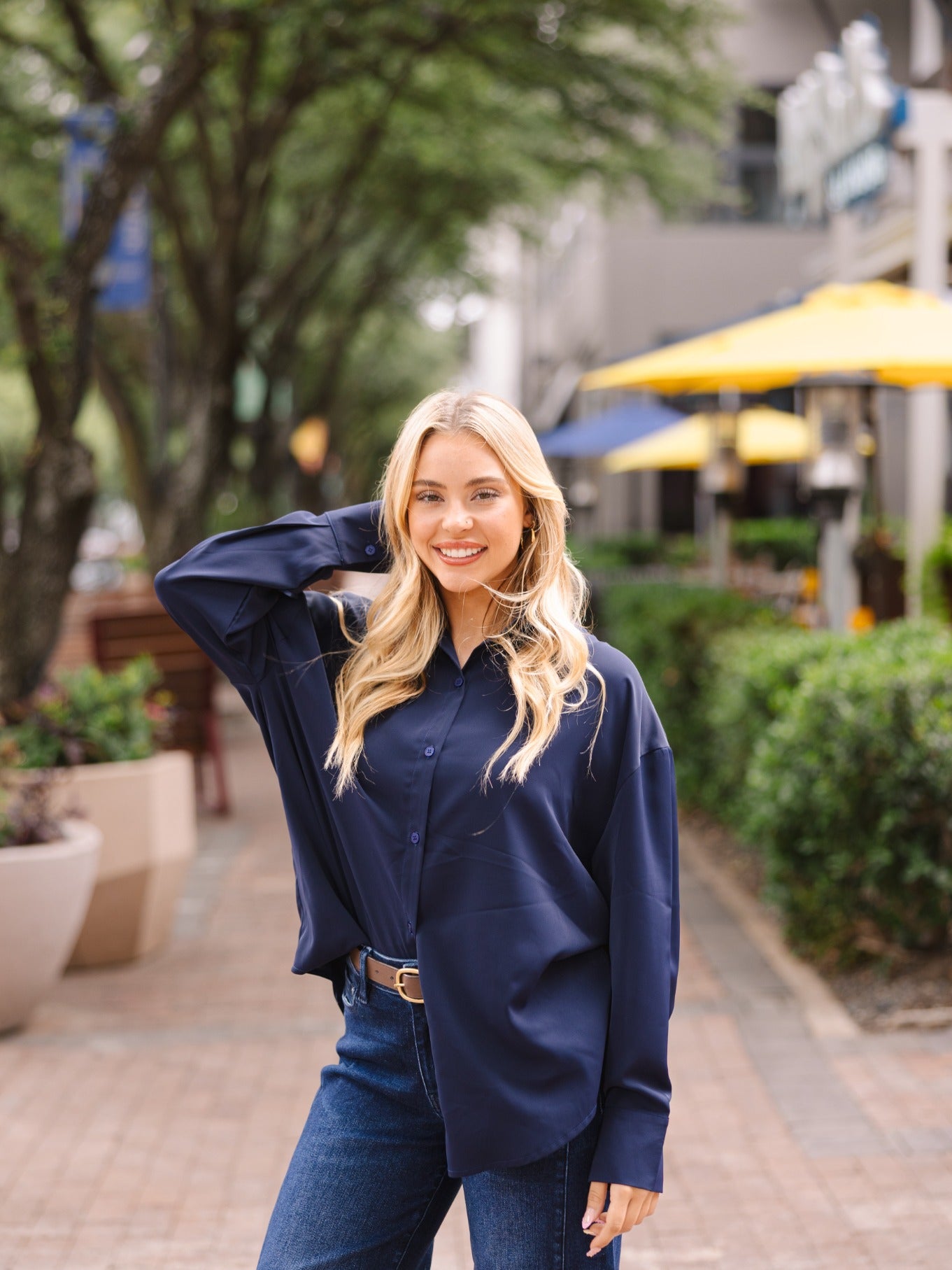 The Kathryn Button-Up, Navy