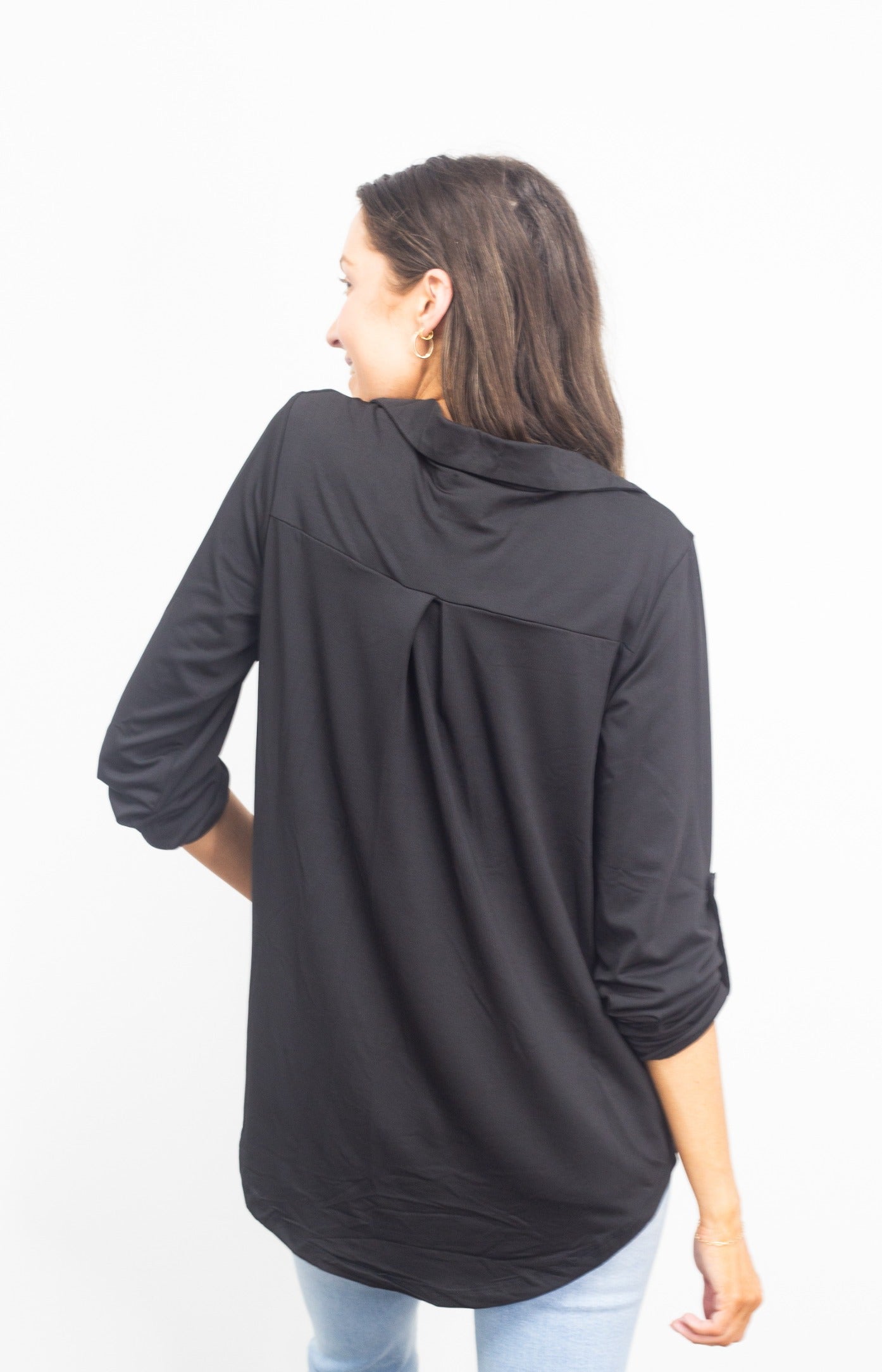 Gemma V-Neck Top, Black