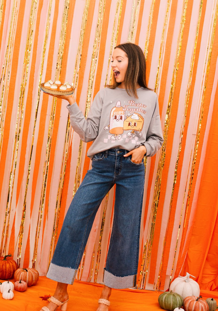 Better Together Light Weight Sweatshirt, Grey