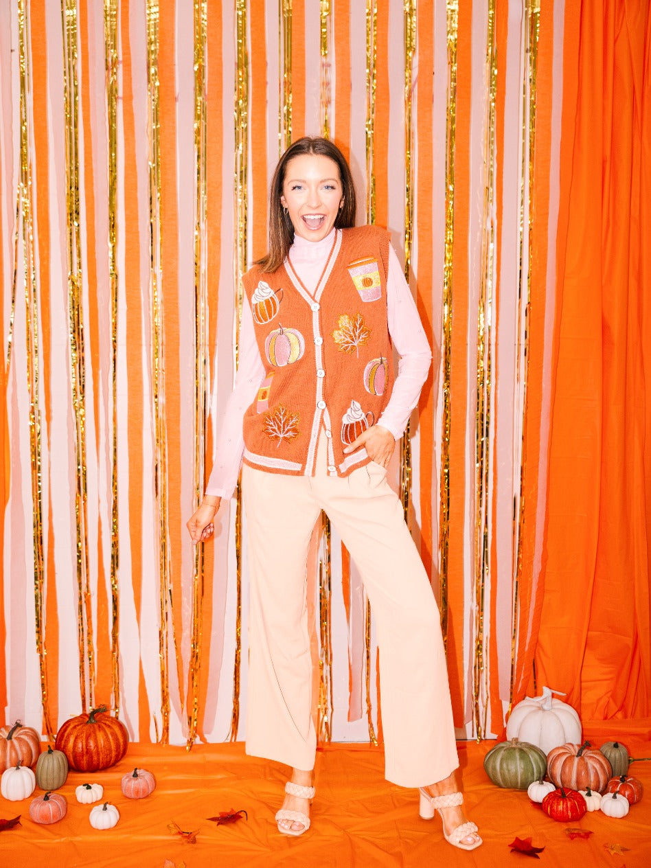 Glitter Fall Elements Sweater Vest