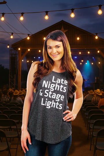 Late Nights & Stage Lights Western Graphic Tank