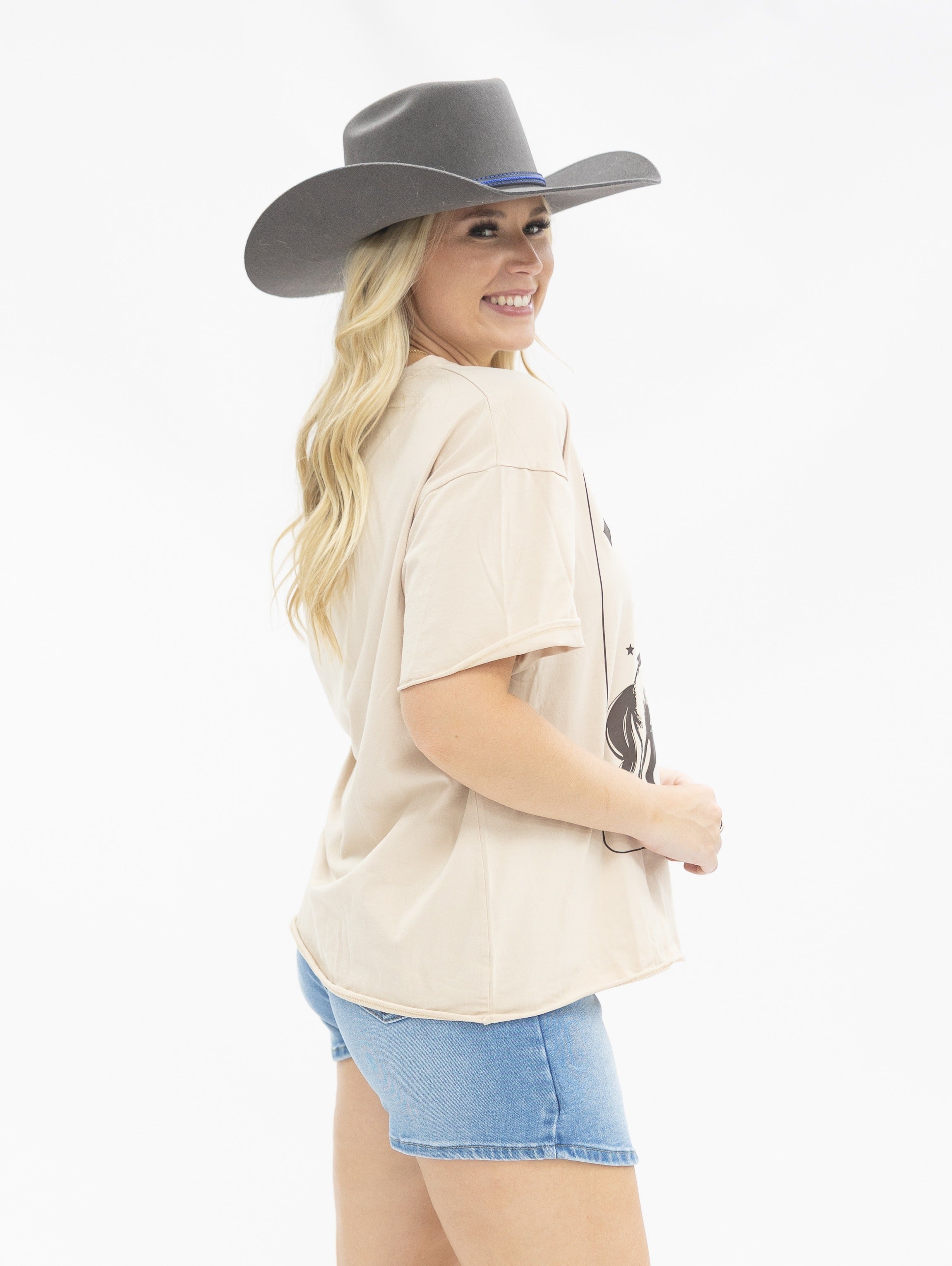 Queen Card on Beige Tee Shirt