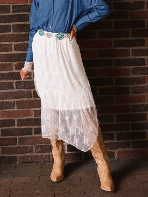 Lace Skirt, Ivory