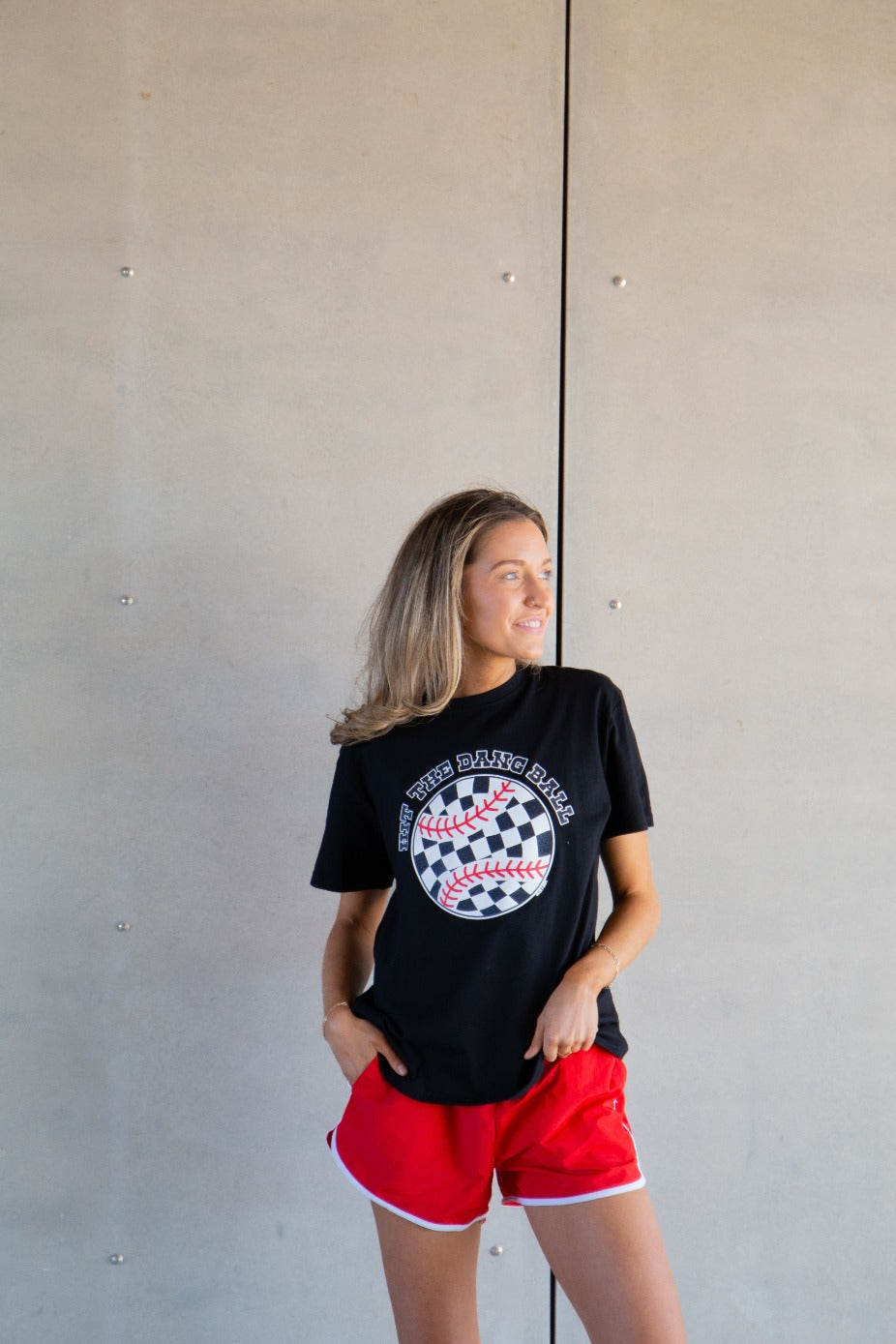 Hit the Dang Ball on Black Tee Shirt Blank