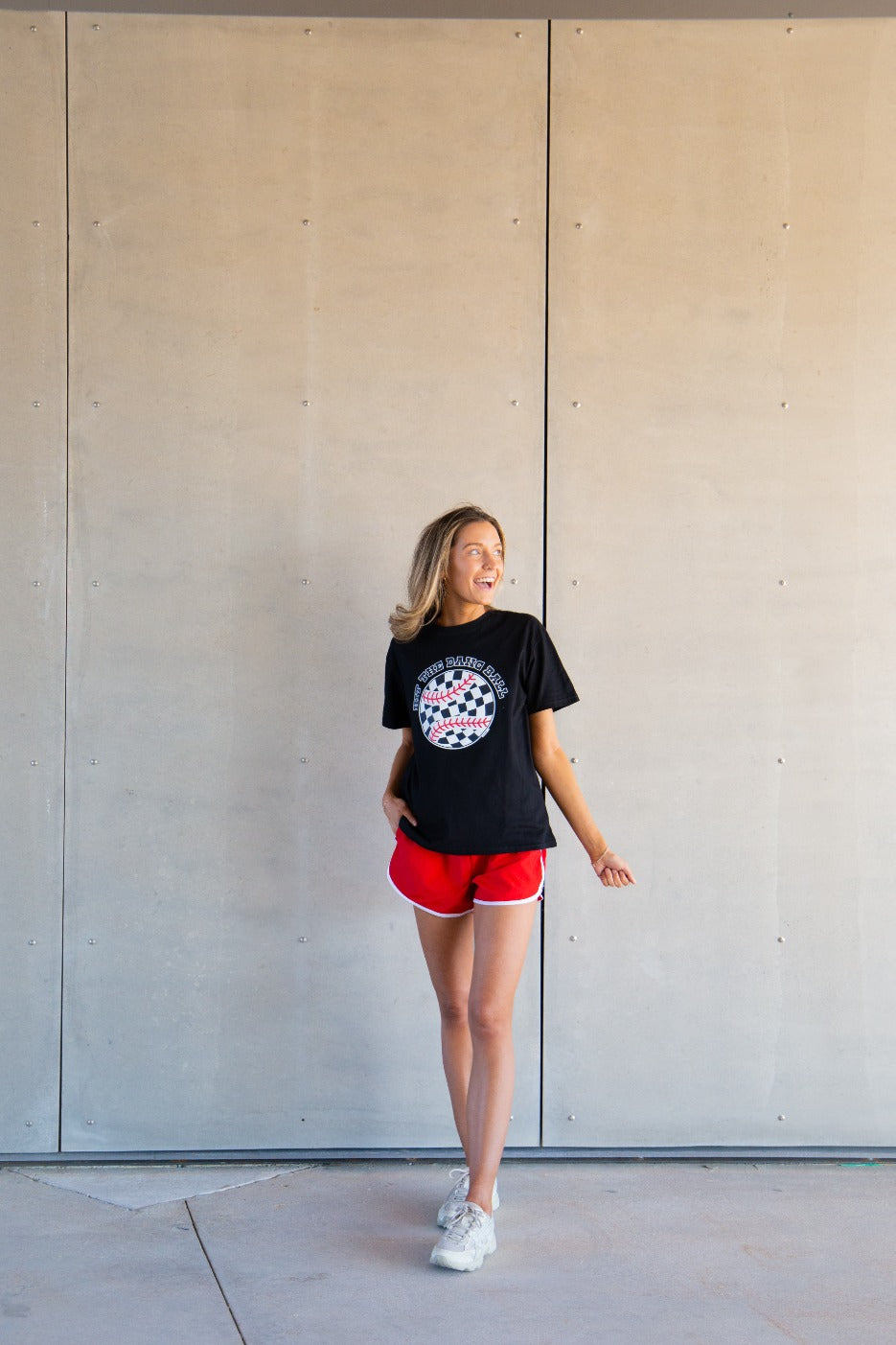 Hit the Dang Ball on Black Tee Shirt Blank