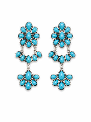 Turquoise Dream Cascade Earrings