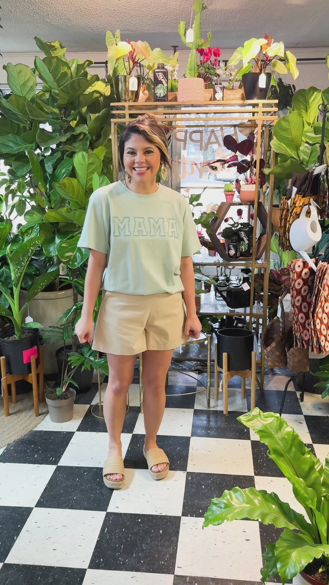 MAMA on Sage Tee Shirt Blank