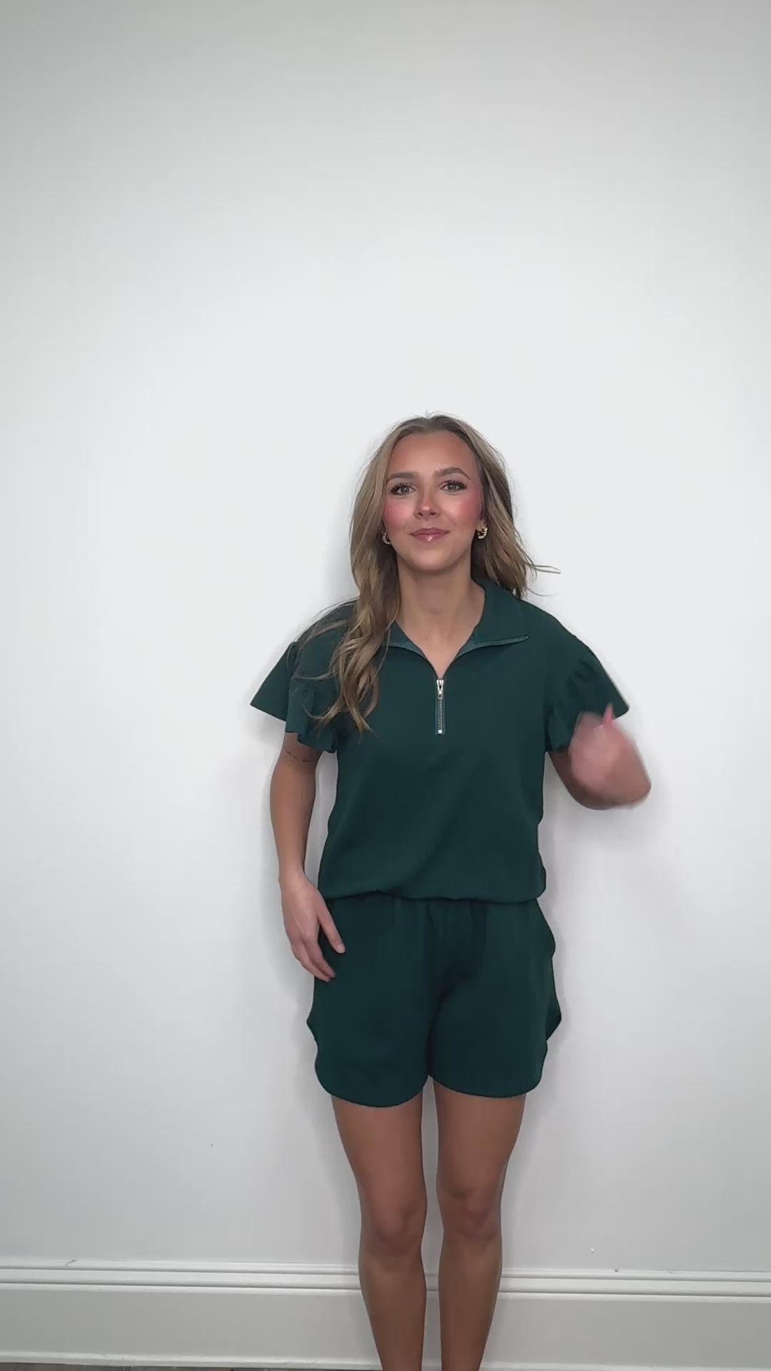 Forest Green Knit Shorts