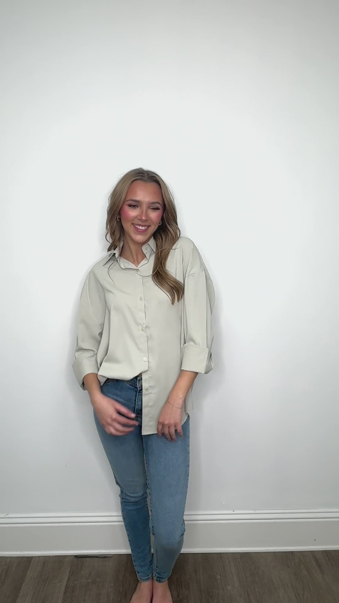 The Kathryn Button-Up, Grey