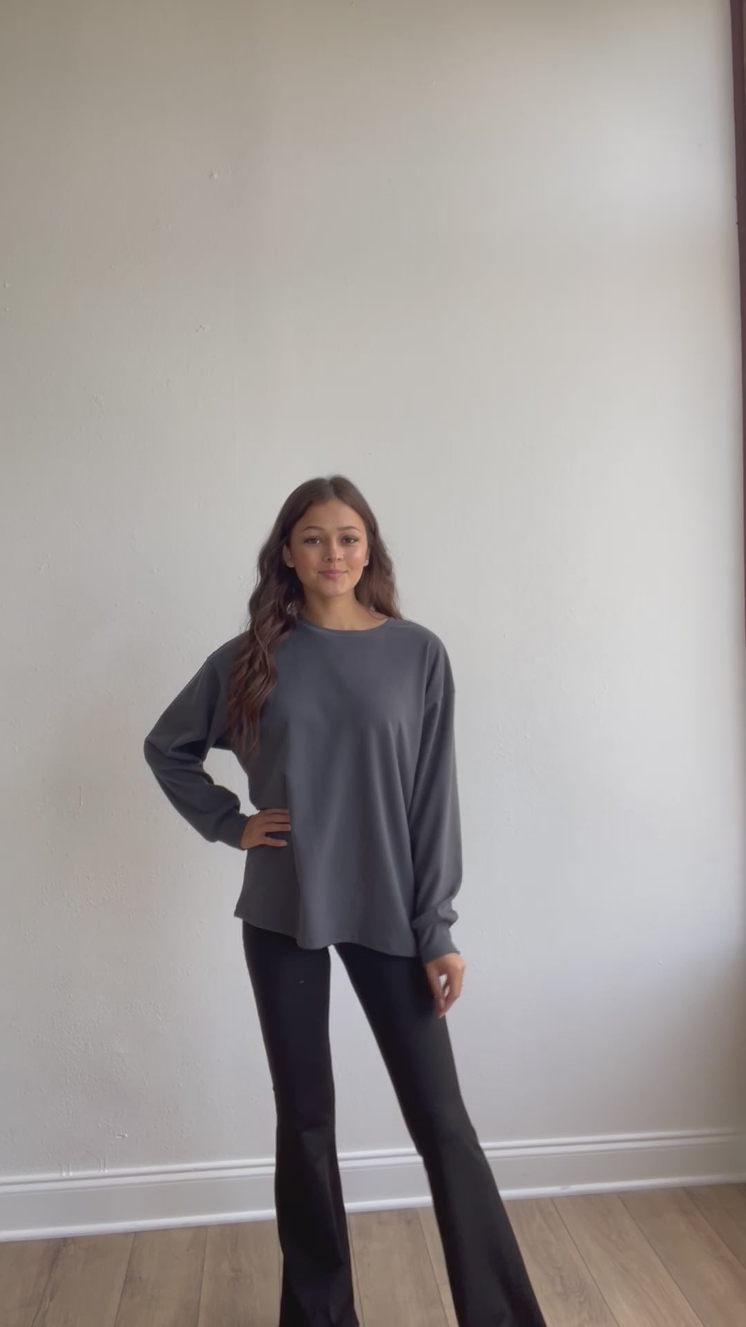 Grey Crazy Cozy Microfleece Crewneck