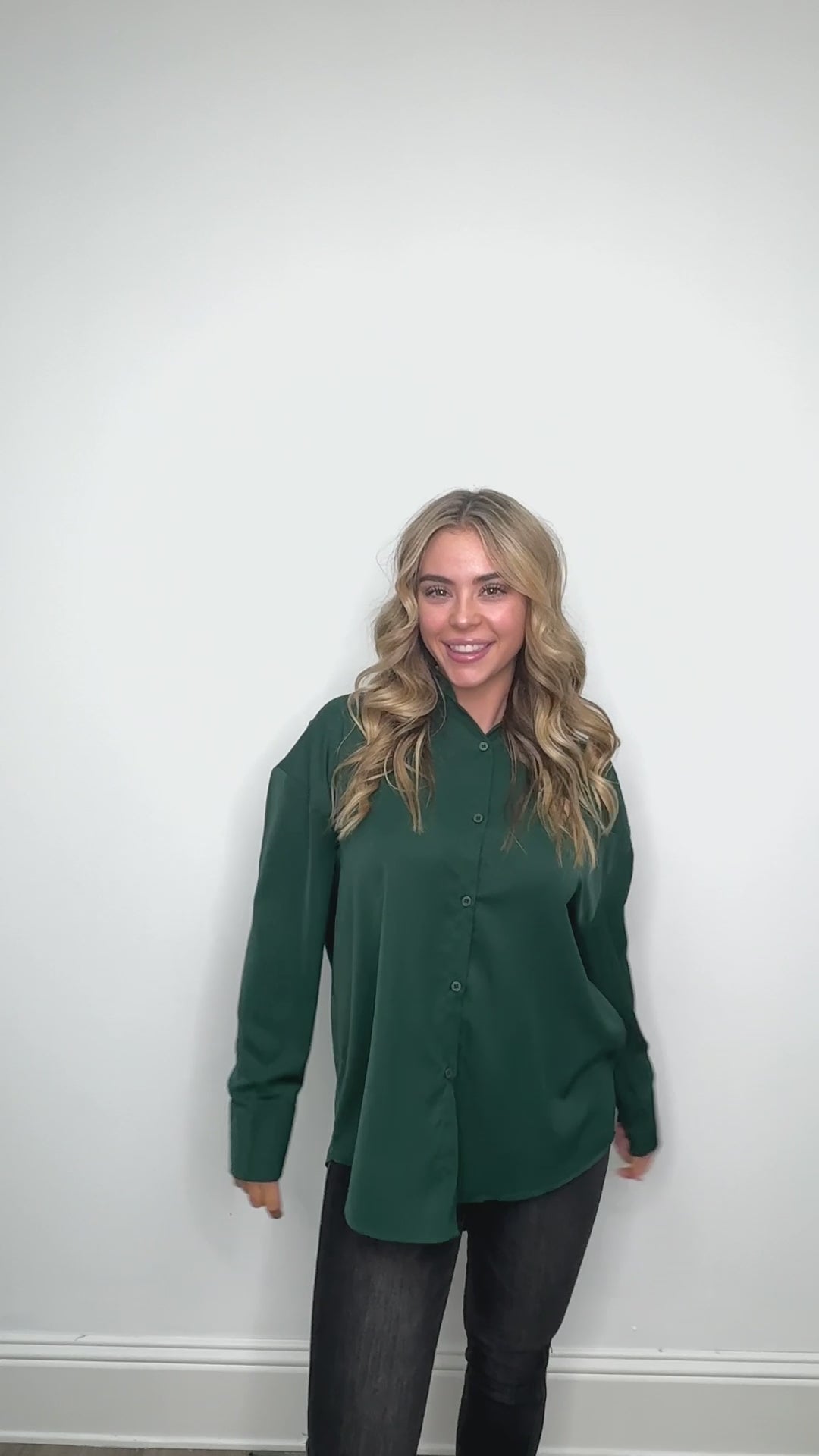 The Kathryn Button-Up, Forest Green