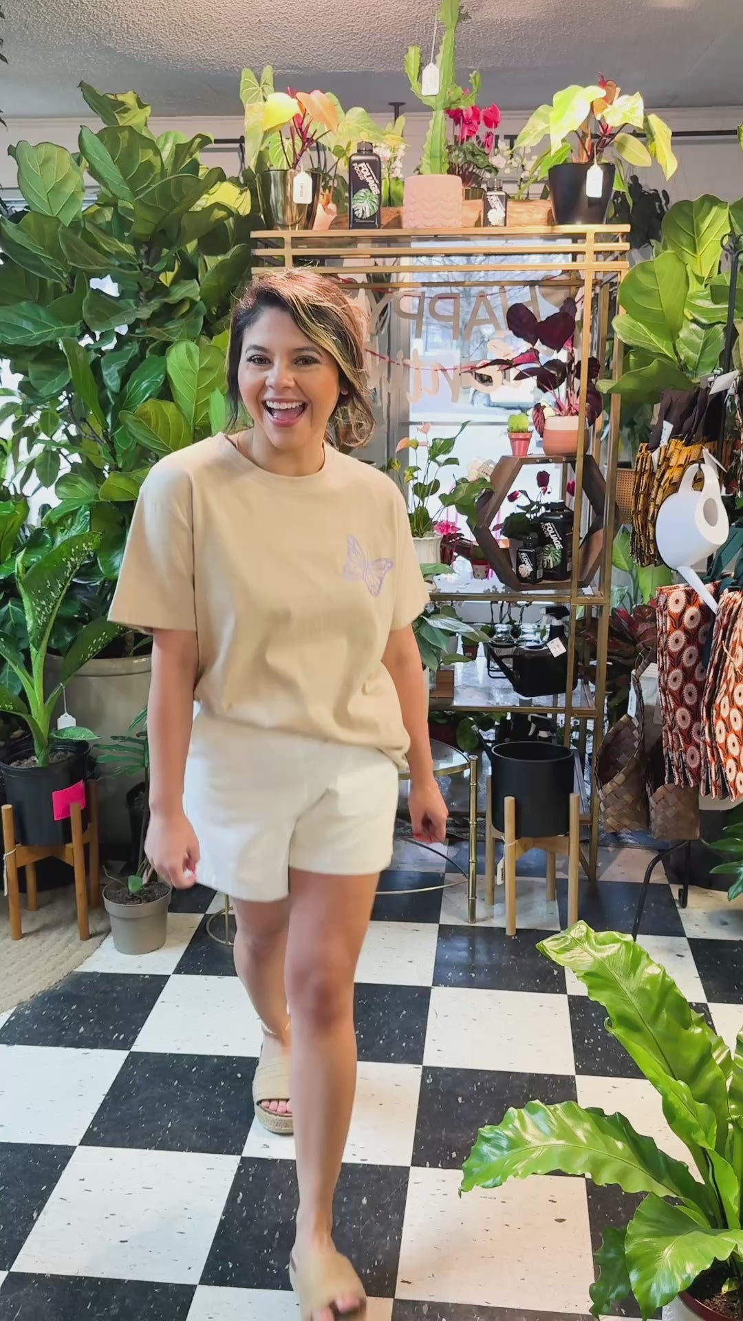 Free Indeed Beige Tee Shirt