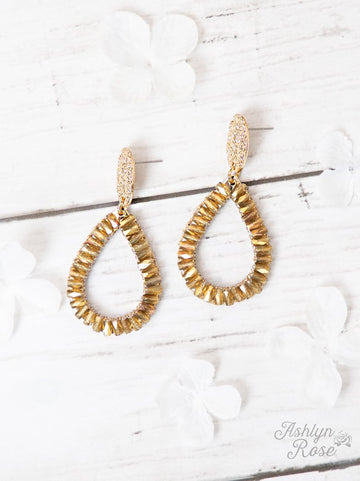 So In Style Drop Earrings, Clear Brown