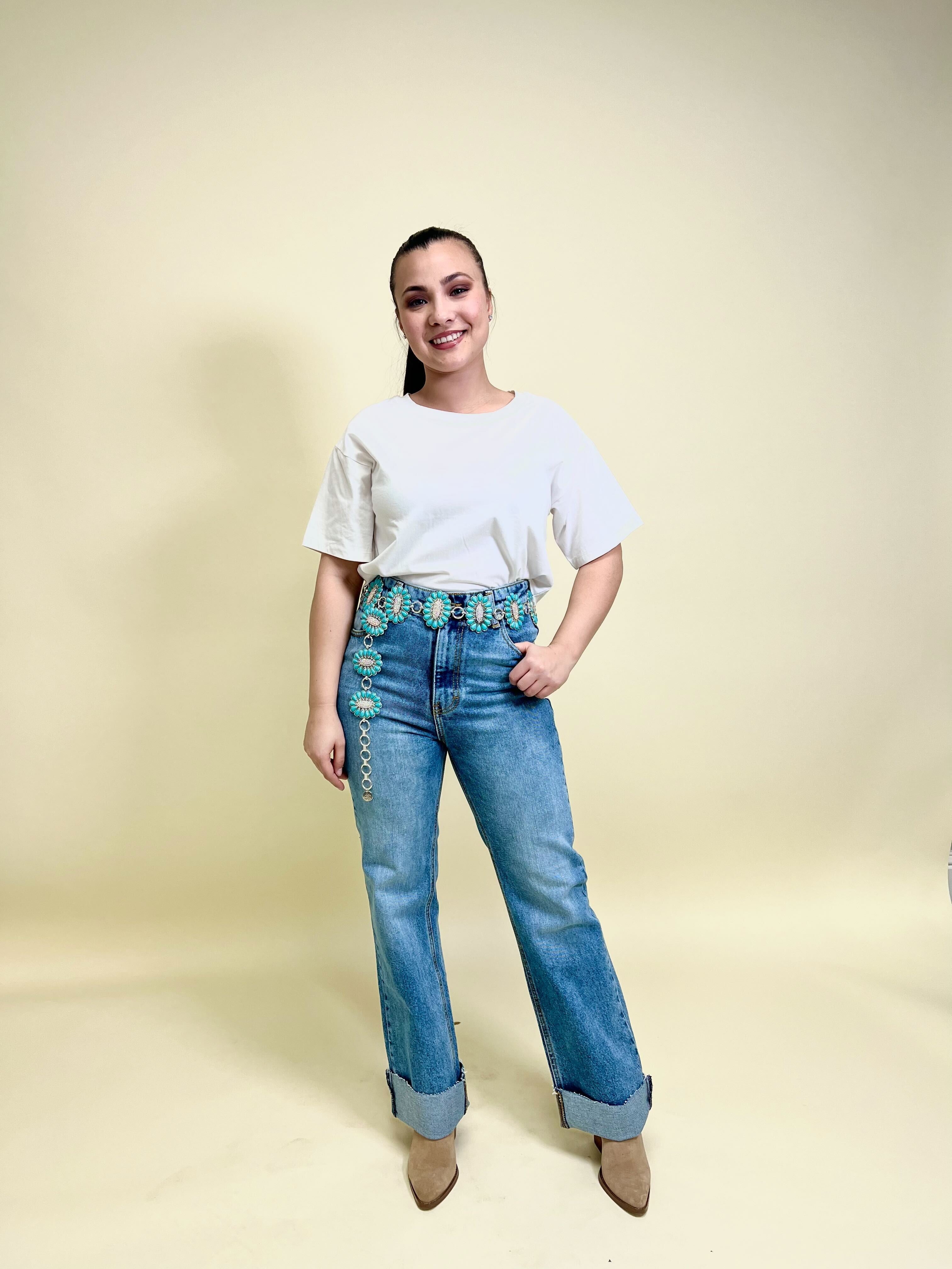 Silver and Turquoise Belt Plus